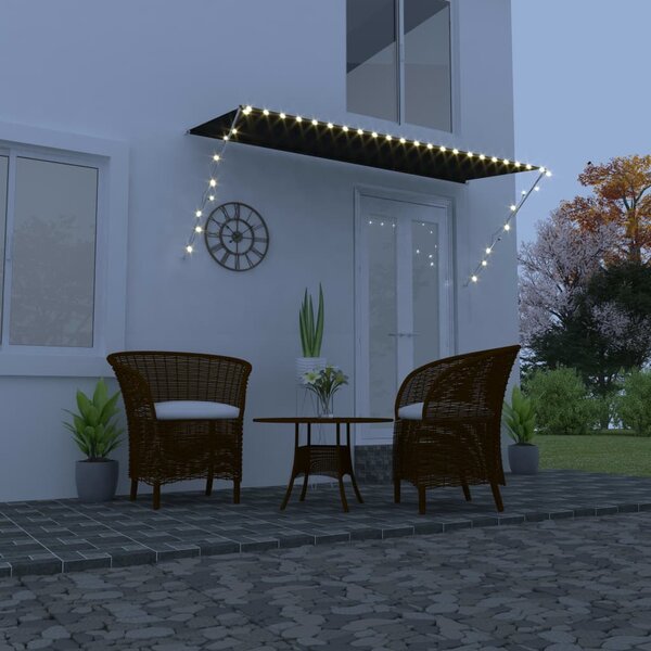 Tenda na uvlačenje s LED svjetlima 300 x 150 cm antracit - Antracitno siva / 300 x 150 cm