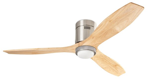 LEDS-C4 LED stropni ventilator Nom, svijetlo drvo, DC tih, Ø 137 cm CCT, Drvo, Dnevni boravak/blagovaonica, Drvo