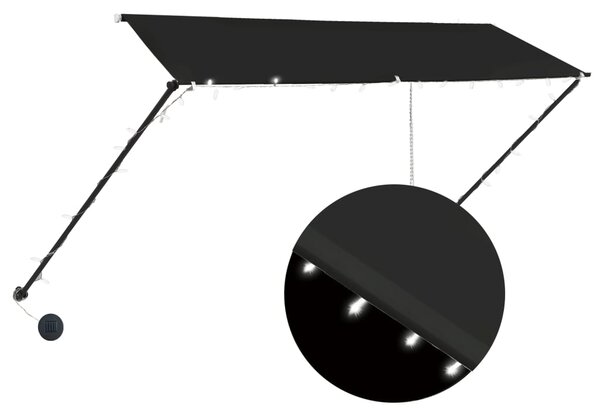 Tenda na uvlačenje s LED svjetlima 300 x 150 cm antracit - Antracitno siva / 300 x 150 cm