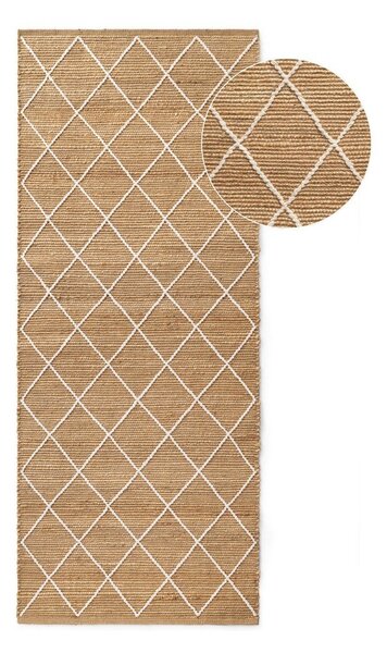Ručno rađena jutenia staza u prirodnoj boji 80x200 cm Kunu – Hanse Home