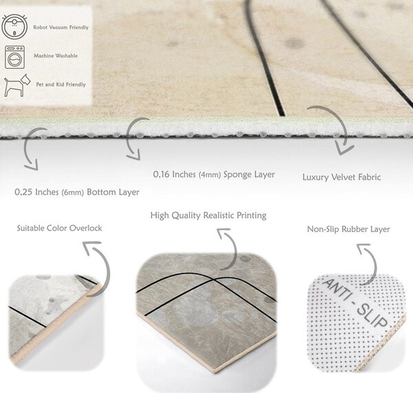 Siva/krem perivia staza 80x200 cm Simple Lines – Mila Home