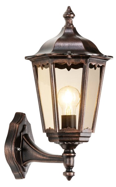 LCD Vanjska zidna lampa 1120 lampion stojeća crna-bakar, prigušiva, Bakar, Metal