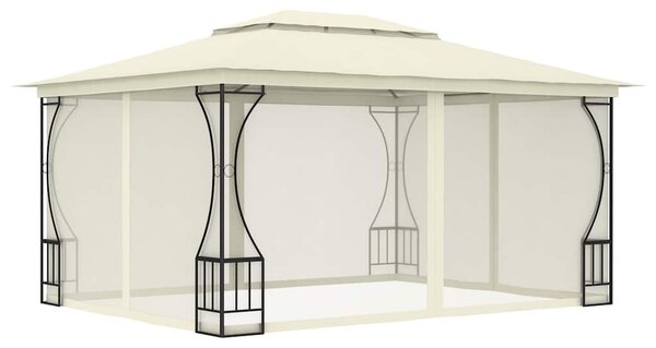 Sjenica s mrežama 300 x 400 x 265 cm krem - Krema / 300 x 400 x 265 cm