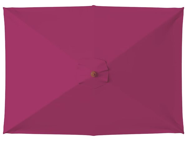 Vanjski suncobran s drvenim stupom 150 x 200 cm bordo - Crvena / N/A