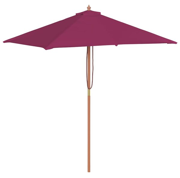 Vanjski suncobran s drvenim stupom 150 x 200 cm bordo - Crvena / N/A