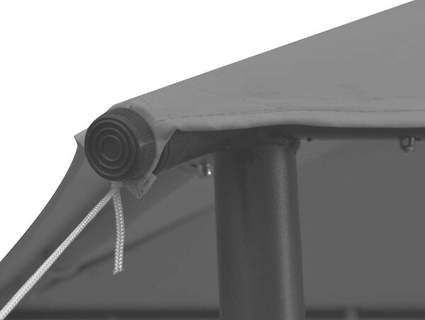Sjenica od tkanine i čelika 3 x 3 m antracit 180 g/m² - Antracitno siva / 3 x 3 m