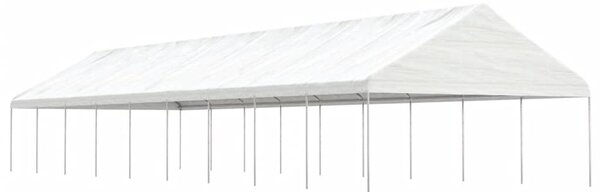 Sjenica s krovom bijela 20,07 x 5,88 x 3,75 m polietilen - Bijela / 20.07 x 5.88 x 3.75 m