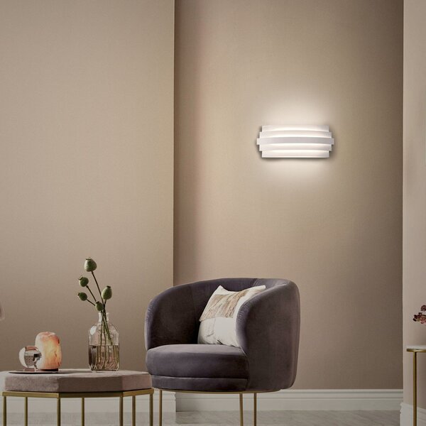 ACB ILUMINACIÓN Luxur LED zidna svjetiljka, bijela, Bijela, Područje hodnika, Aluminij