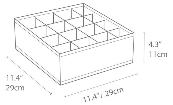 Bež organizator ladica sa 16 pretinaca Bigso Box of Sweden Drawer