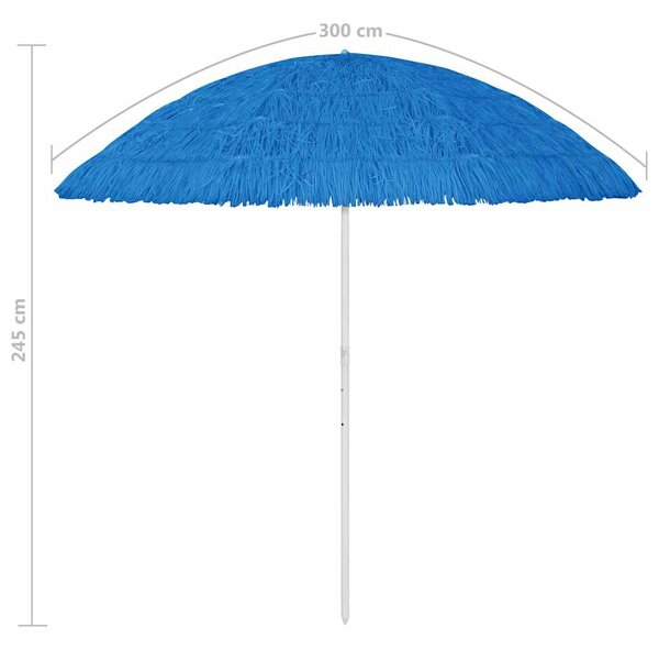 Suncobran za plažu Hawaii plavi 300 cm - Plava / 300 cm
