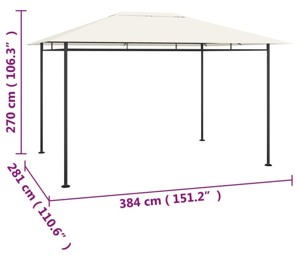Sjenica 384x281x270 cm krem 180 g/m² - Krema / N/A
