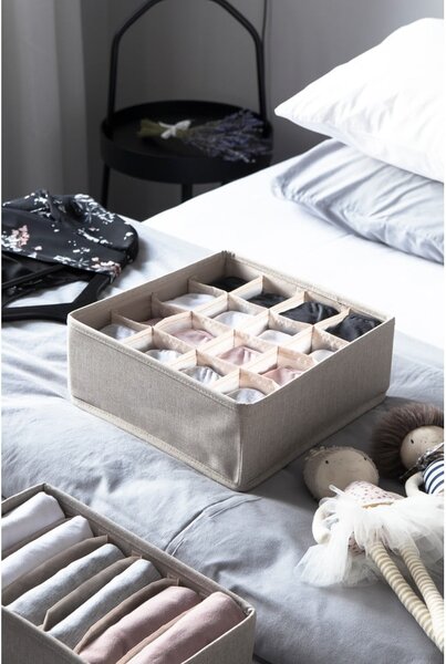 Bež organizator ladica sa 16 pretinaca Bigso Box of Sweden Drawer