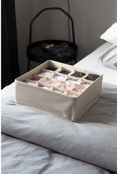 Bež organizator ladica sa 16 pretinaca Bigso Box of Sweden Drawer
