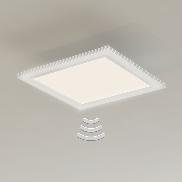 Briloner Piatto LED stropna svjetiljka, senzor, 29,5 x cm, Bijela, Područje hodnika, Metal