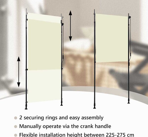 Vanjska roleta 100 x 270 cm krem - Krema / 100 x 270 cm