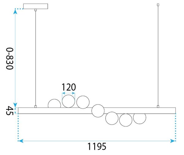 Viseća stropna svjetiljka APP1907-7CP