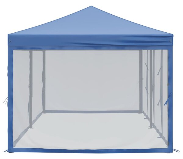 Sklopivi šator za zabave s bočnim zidovima 3 x 6 m plavi - Plava / 3 x 6 m