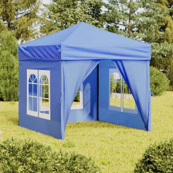 Sklopivi šator za zabave s bočnim zidovima 2 x 2 m plavi - Plava / 2 x 2 m