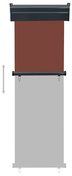 Balkonska bočna tenda 65 x 250 cm smeđa - Smeđa / 65 x 250 cm