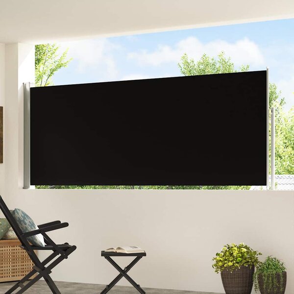 Uvlačiva bočna tenda za terasu 120 x 500 cm crna - Crna / 117 x 500 cm