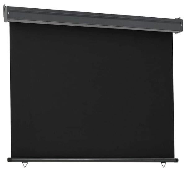 Balkonska bočna tenda 125 x 250 cm crna - Crna / 125 x 250 cm