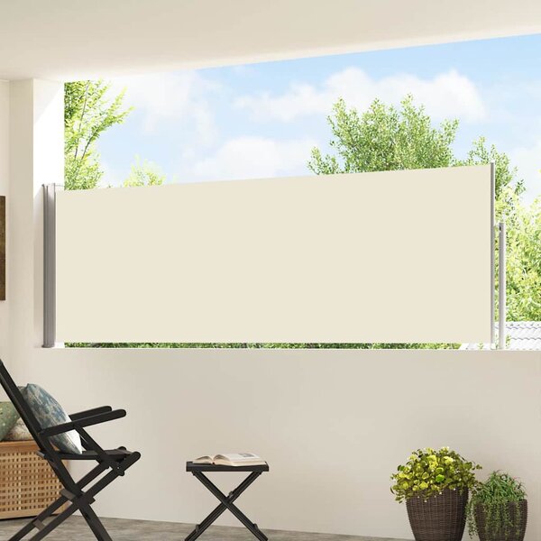 Uvlačiva bočna tenda za terasu 100 x 500 cm krem - Krema / 100 x 500 cm