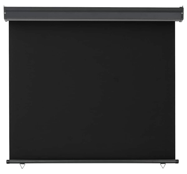 Balkonska bočna tenda 125 x 250 cm crna - Crna / 125 x 250 cm