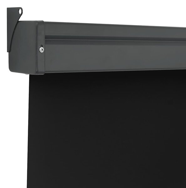 Balkonska bočna tenda 125 x 250 cm crna - Crna / 125 x 250 cm