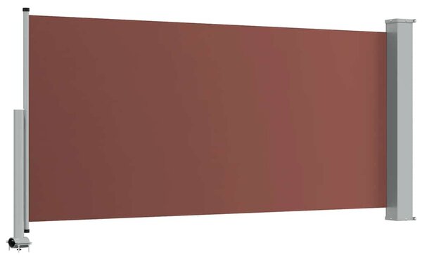 Uvlačiva bočna tenda za terasu 120 x 300 cm smeđa - Smeđa / 120 x 300 cm