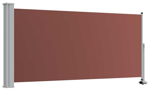 Uvlačiva bočna tenda za terasu 120 x 300 cm smeđa - Smeđa / 120 x 300 cm