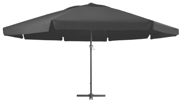 Vrtni suncobran s aluminijskim stupom 500 cm crni - Crna / 500 cm
