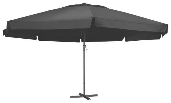 Vrtni suncobran s aluminijskim stupom 500 cm crni - Crna / 500 cm