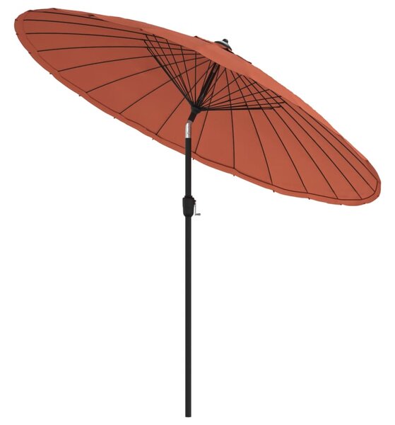 Vanjski suncobran s aluminijskim stupom 270 cm terakota - Smeđa / N/A