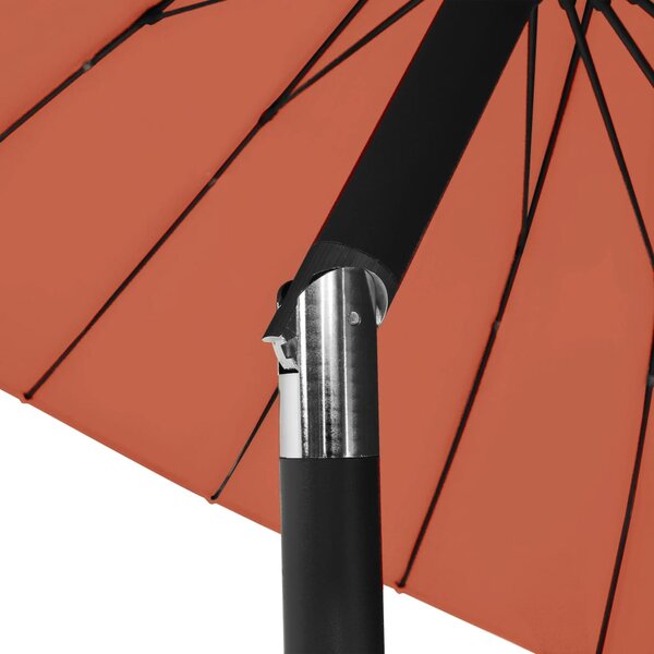 Vanjski suncobran s aluminijskim stupom 270 cm terakota - Smeđa / N/A