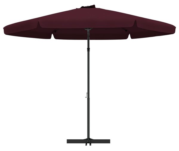 Vrtni suncobran s čeličnim stupom 300 cm bordo - Crvena / N/A