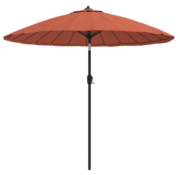 Vanjski suncobran s aluminijskim stupom 270 cm terakota - Smeđa / N/A