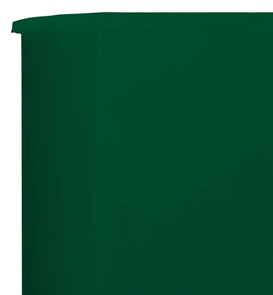 Vjetrobran s 3 panela od tkanine 400 x 80 cm zeleni - Zelena / 400 x 80 cm