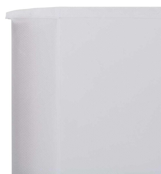 Vjetrobran s 3 panela od tkanine 400 x 160 cm pješčano bijeli - Bijela / 400 x 160 cm