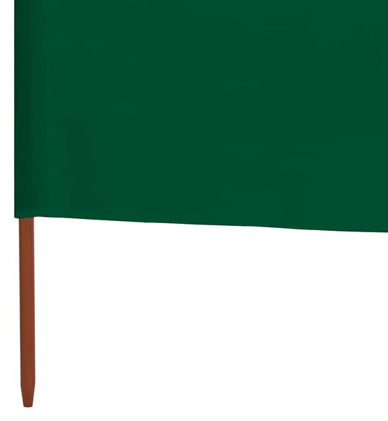 Vjetrobran s 3 panela od tkanine 400 x 80 cm zeleni - Zelena / 400 x 80 cm