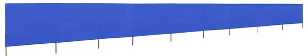 Vjetrobran s 9 panela od tkanine 1200 x 120 cm azurno plavi - Plava / 1200 x 120 cm
