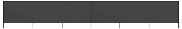Vjetrobran sa 6 panela od tkanine 800 x 120 cm antracit - Antracitno siva / 800 x 120 cm