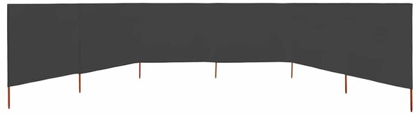 Vjetrobran sa 6 panela od tkanine 800 x 120 cm antracit - Antracitno siva / 800 x 120 cm