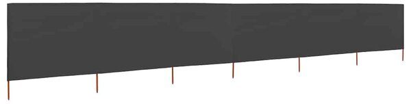 Vjetrobran sa 6 panela od tkanine 800 x 120 cm antracit - Antracitno siva / 800 x 120 cm