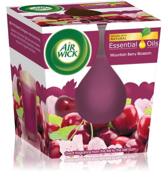 Air Wick Essential Oil Mountain Berry Blossom mirisna svijeća 105 g