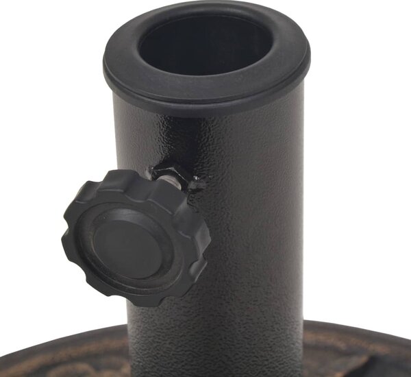Stalak za Suncobran od Smole Okrugli Boja Bronce 9 kg - Smeđa / N/A
