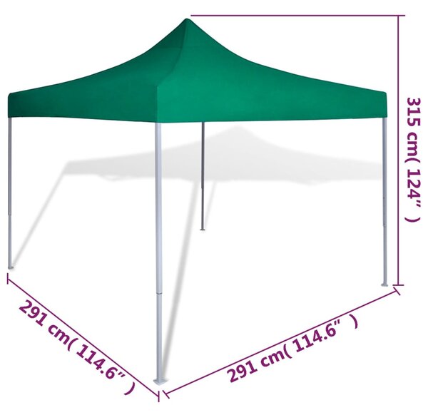 Zeleni sklopivi šator 3 x 3 m - Zelena / N/A