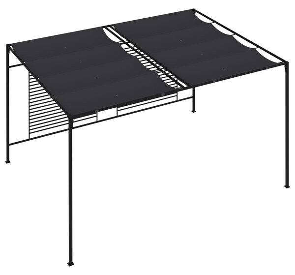 Sjenica s pomičnim krovom 4 x 3 x 2,3 m antracit 180 g/m² - Antracitno siva / N/A