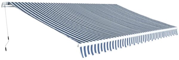 Tenda na Ručno Sklapanje 500 cm Plavo-Bijela - Plava / 5 x 3 m