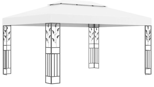 Sjenica s dvostrukim krovom 3 x 4 m bijela - Bijela / N/A