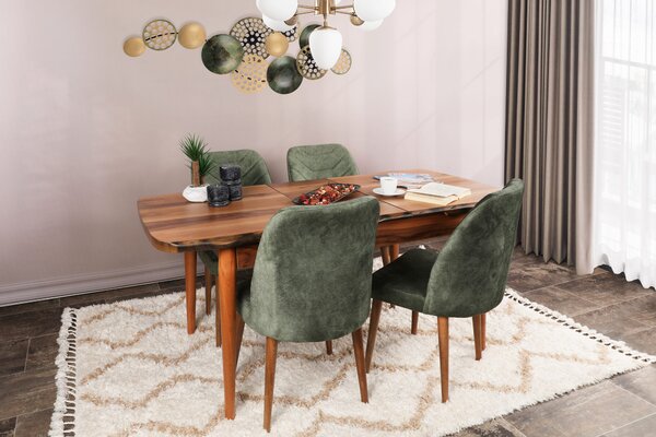 Zondo.hr Set stolica 2x Dafne (orah + tamnozelena). Akcija -30%. 1073152